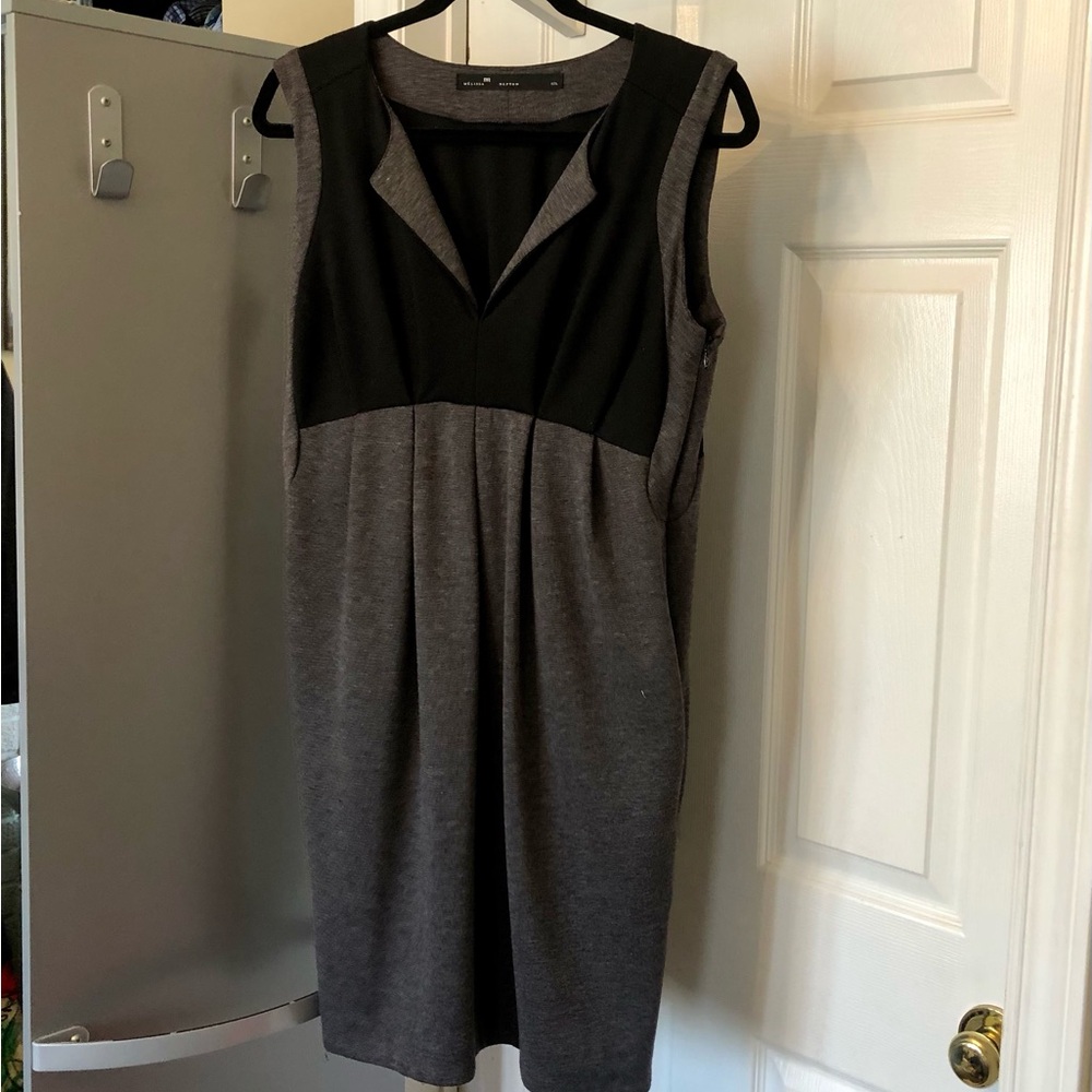 🇨🇦 Melissa Nepton Black & Gray Women's Sleeveless Dress Size Large